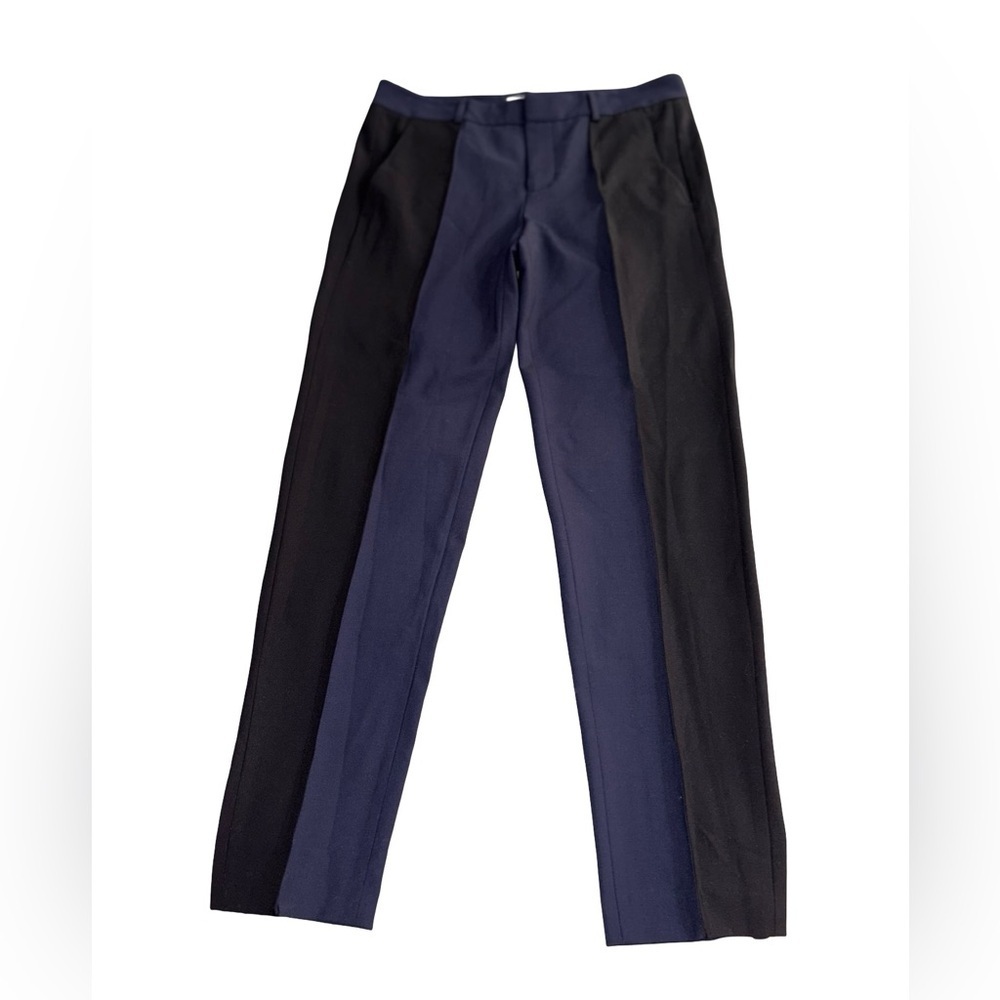 Vince Wool Blend Contrast Panel Slim Ankle Pants Size 8 NWT - Picture 2 of 13